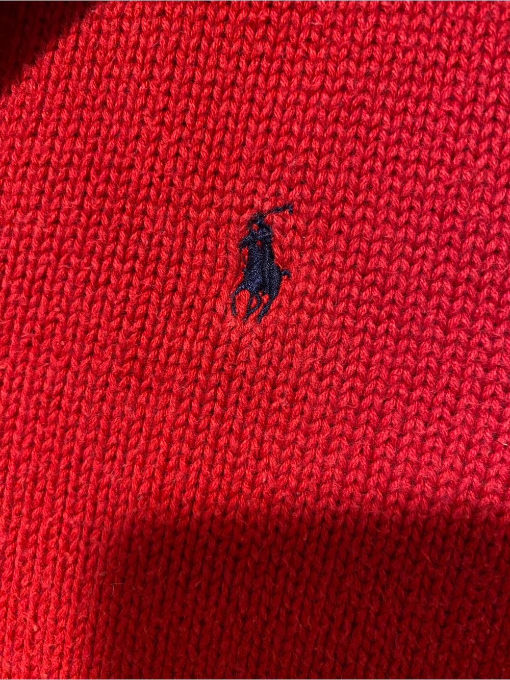 Polo by Ralph Lauren Red Cotton 1/4 Zip Sweater Boys XL 18-20 - Picture 5 of 10